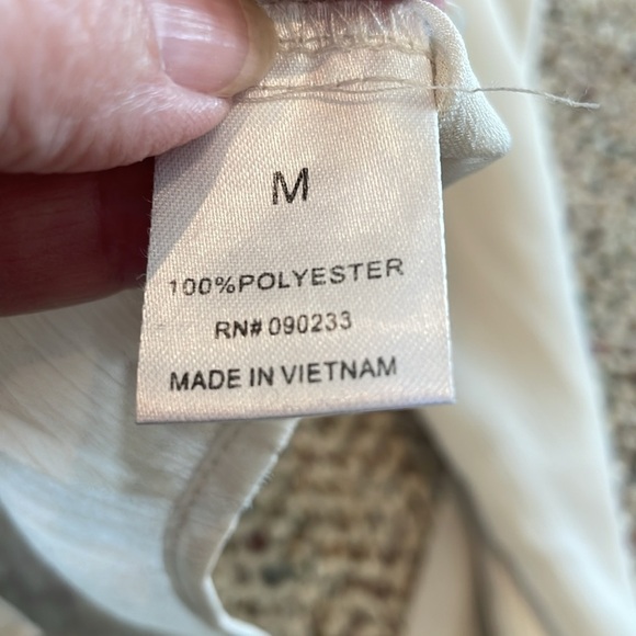 Kirra Cream Color Button Up with Open Shoulders. - Picture 9 of 11